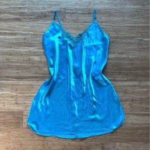 Vintage Teal Slip Dress